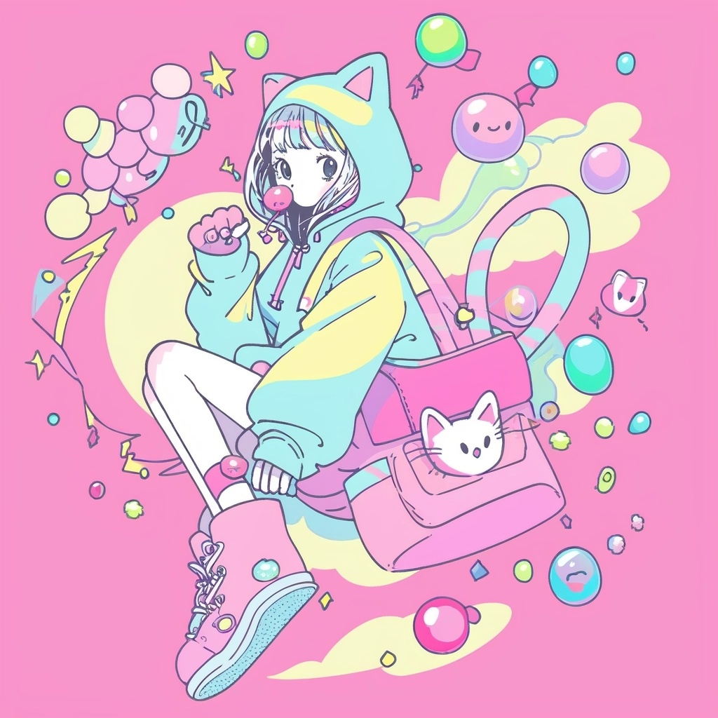 バブル POP Girl iPhoneケース ❤️💛💚💙💜