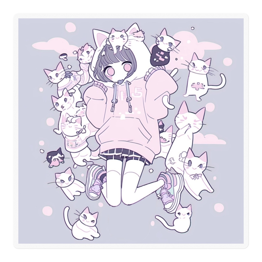 ゆめ Cat Girl ステッカー 🦄💎✨️🐈