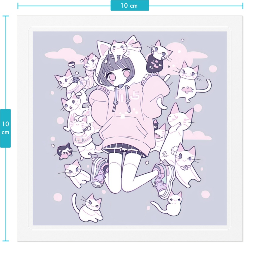 ゆめ Cat Girl ステッカー 🦄💎✨️🐈