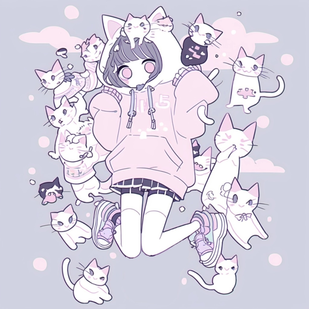 ゆめ Cat Girl Tシャツ🦄💎✨️🐈