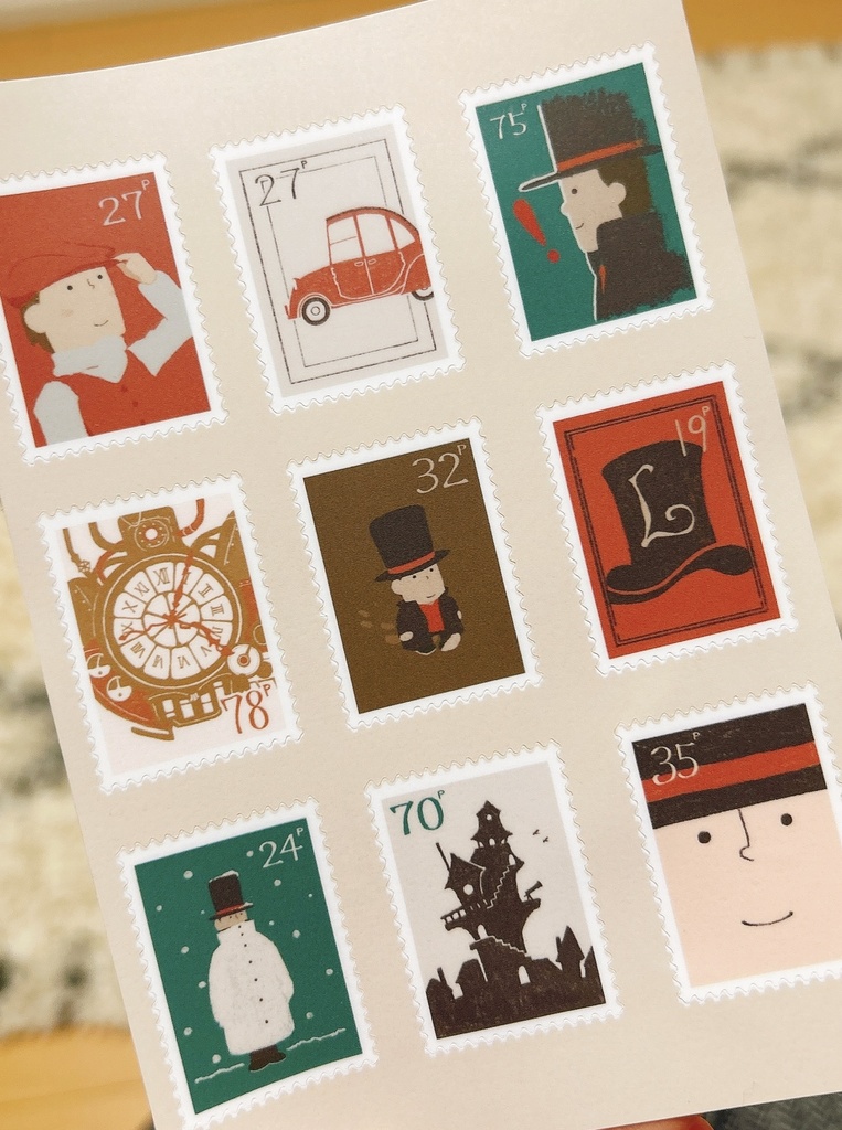 レイトン教授 切手風シール