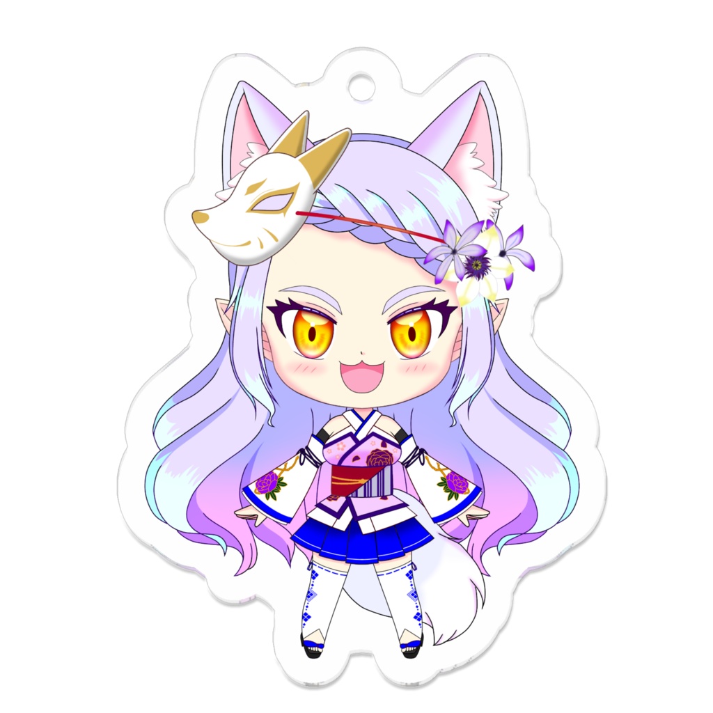 ちび織ちゃんキーホルダー(満月)