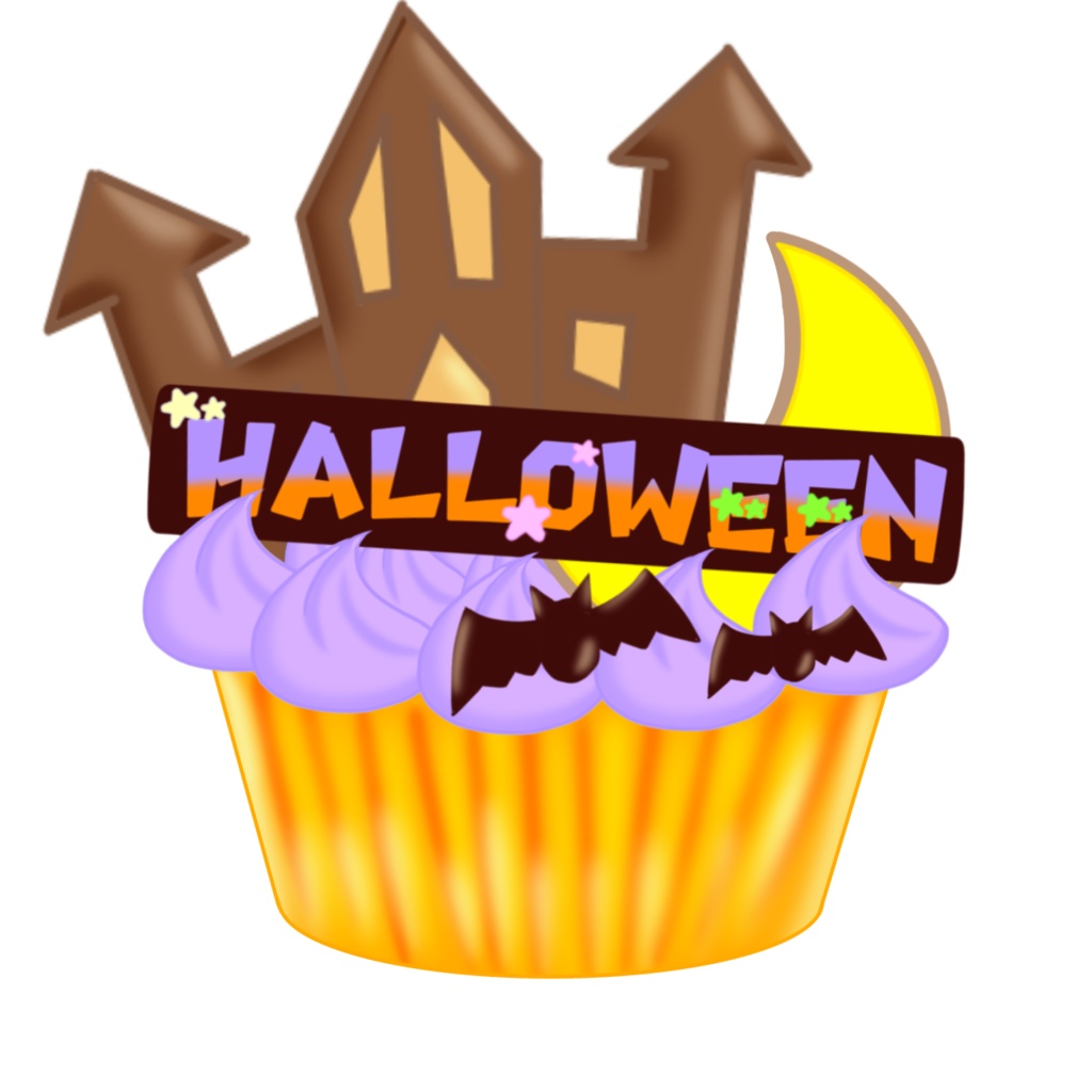 🎃無料ハロウィン素材・カップケーキ🎃