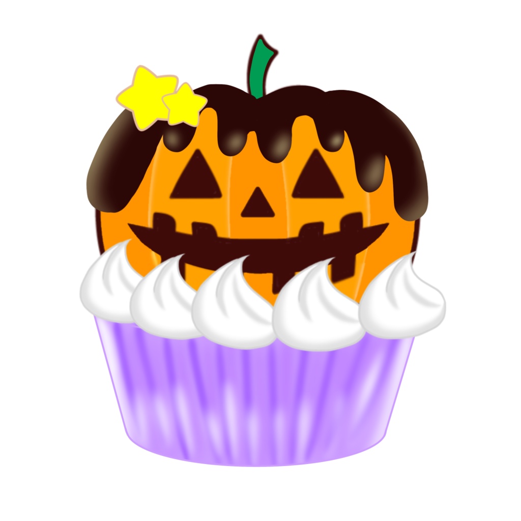 🎃無料ハロウィン素材・カップケーキ🎃
