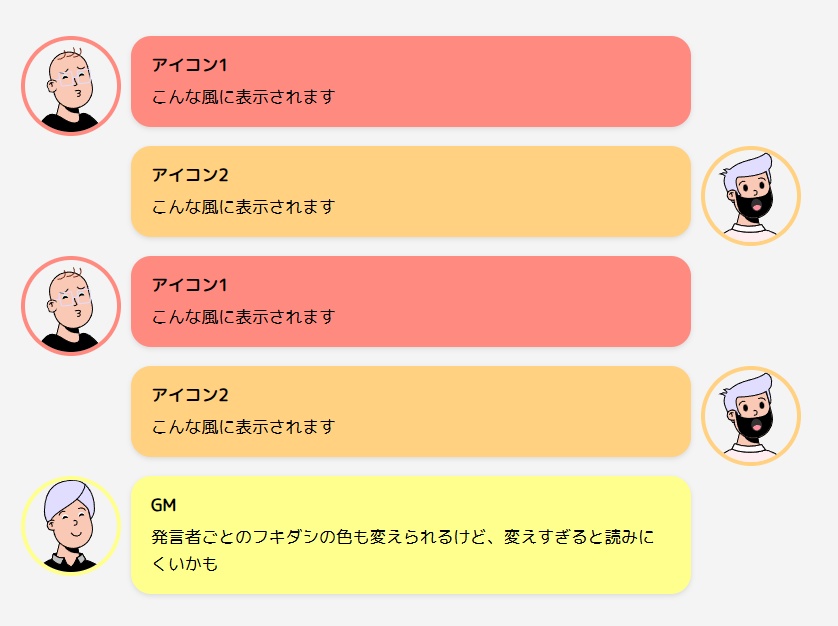 【無料】ココフォリアのログをアイコンチャット風に整形するツール・改