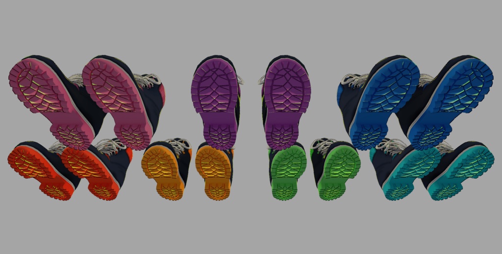 【3Dモデル】『スキニング済みブーツ』