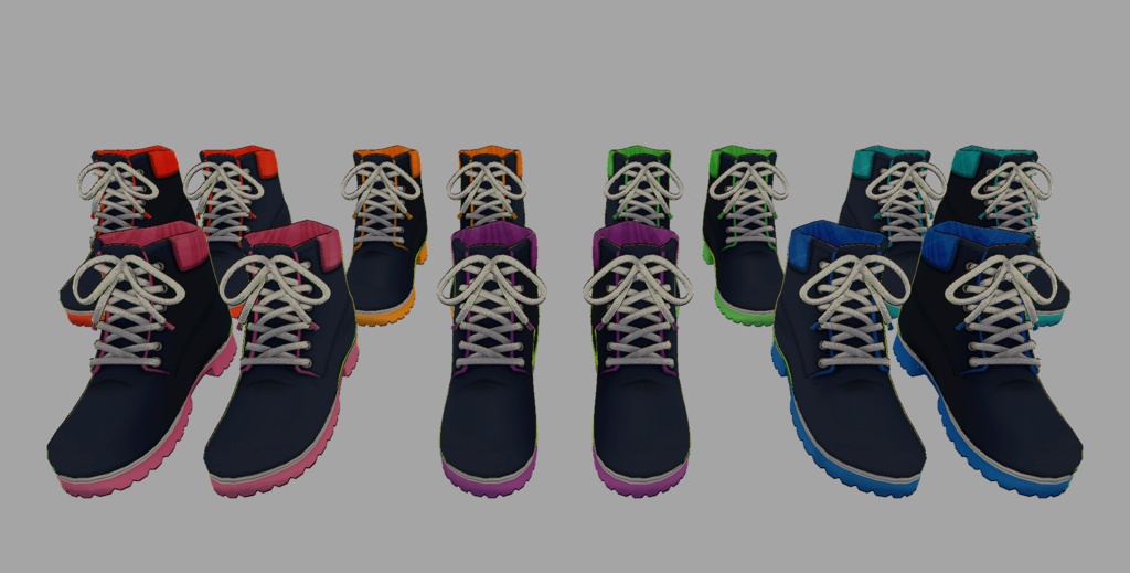 【3Dモデル】『スキニング済みブーツ』