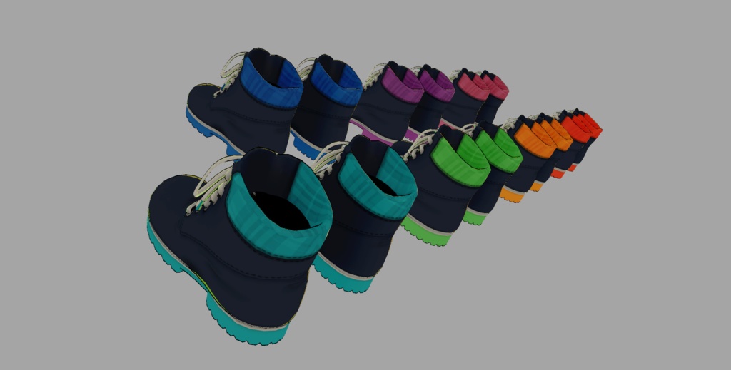 【3Dモデル】『スキニング済みブーツ』