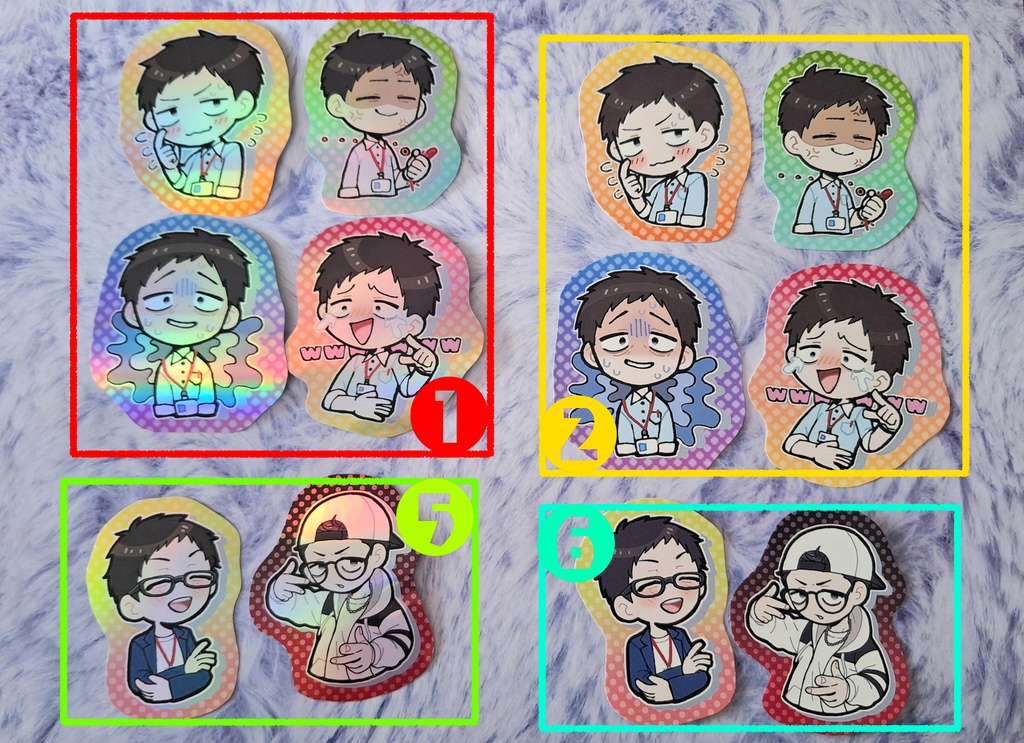 【非公式】喜怒哀楽いろいろステッカー