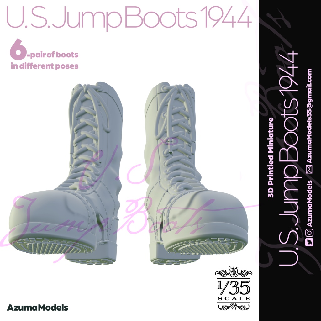 [ネコポス] 1/35 U.S.Jump Boots 1944