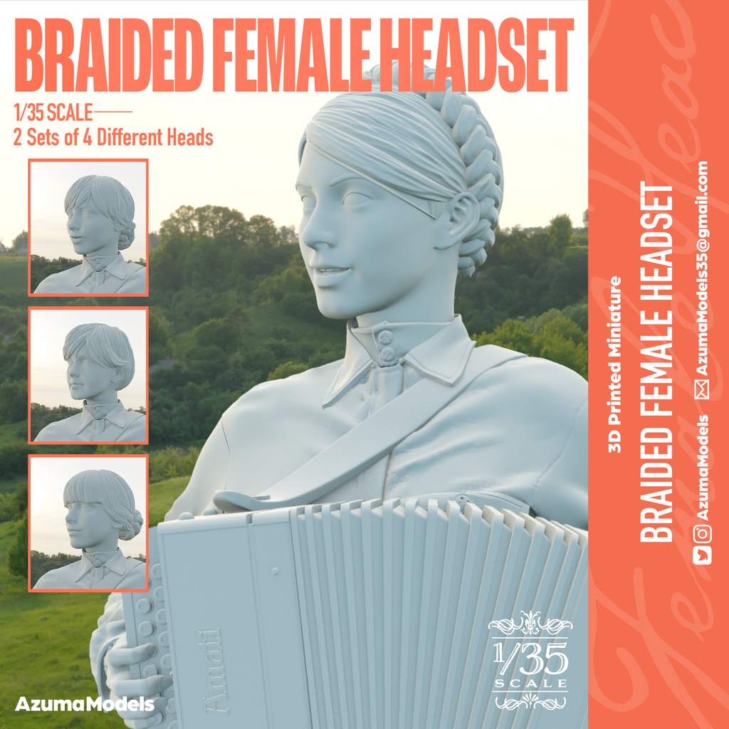 1/35 BRAIDED FEMALE HEADSET