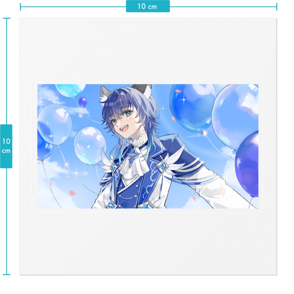 誕生日姿の鹿島茜ステッカー