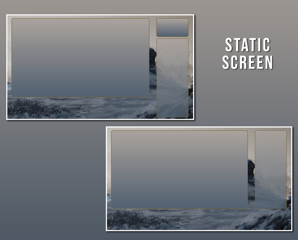 【配信オーバーレイ素材】Winter Mystery Stream Overlay Pack(5画面+アラート+パネル