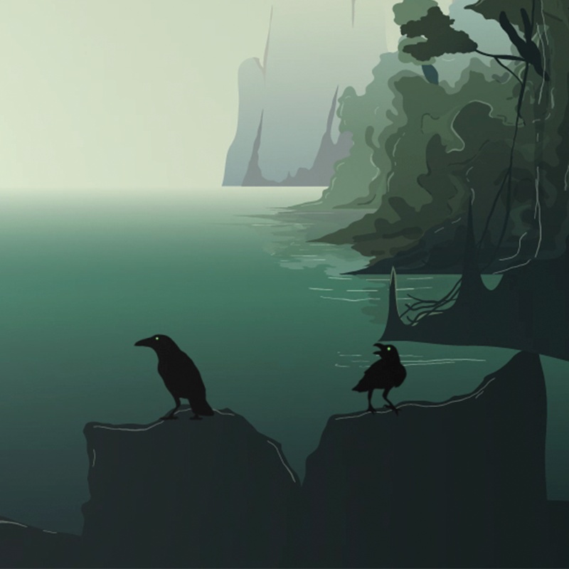 【動く配信画面セット】Mist Swamp Cave 4種ループ(Starting Soon / BRB / Ending Soon / Offline)