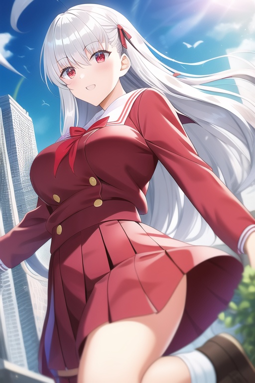 カーマ001　JK　赤い制服