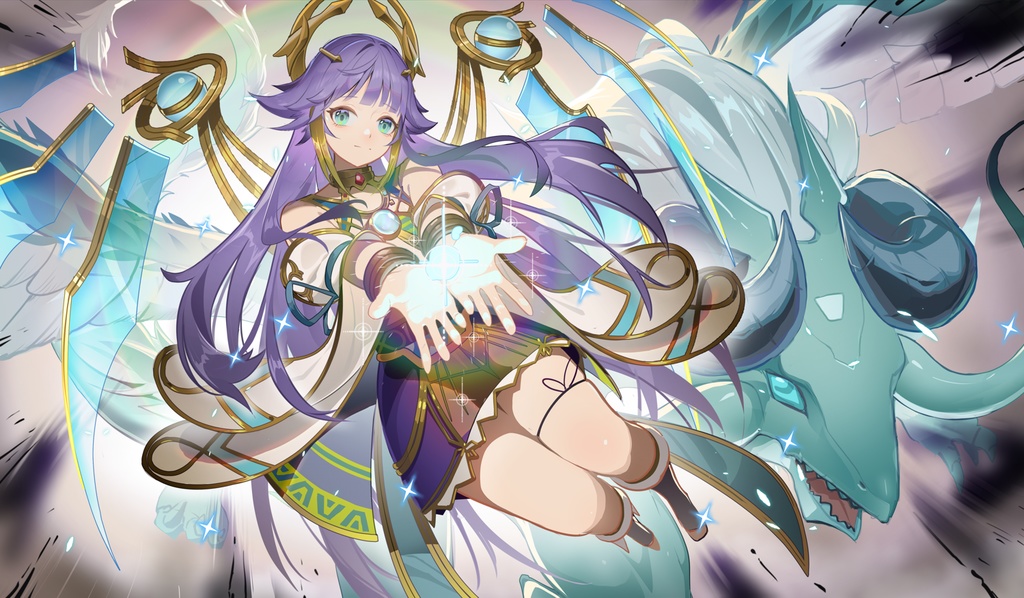 【予約商品】星杯の神子イヴ プレイマット 600mm×350mm 遊戯王 CircleKOS