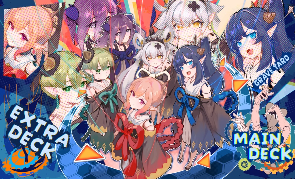 ぜんなのついなぎひめ 遊戯王 プレイマット 600mm×350mm