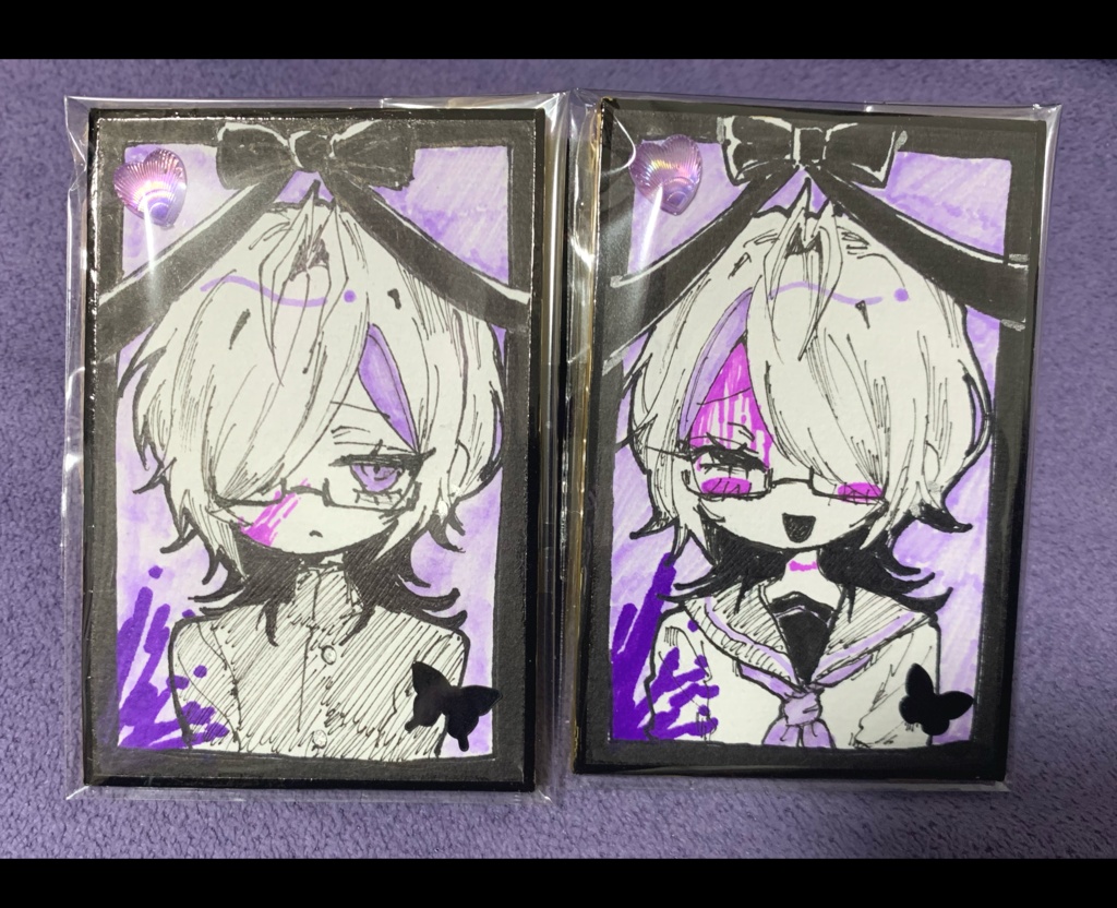 【原画色紙】かるたサイズ色紙2種