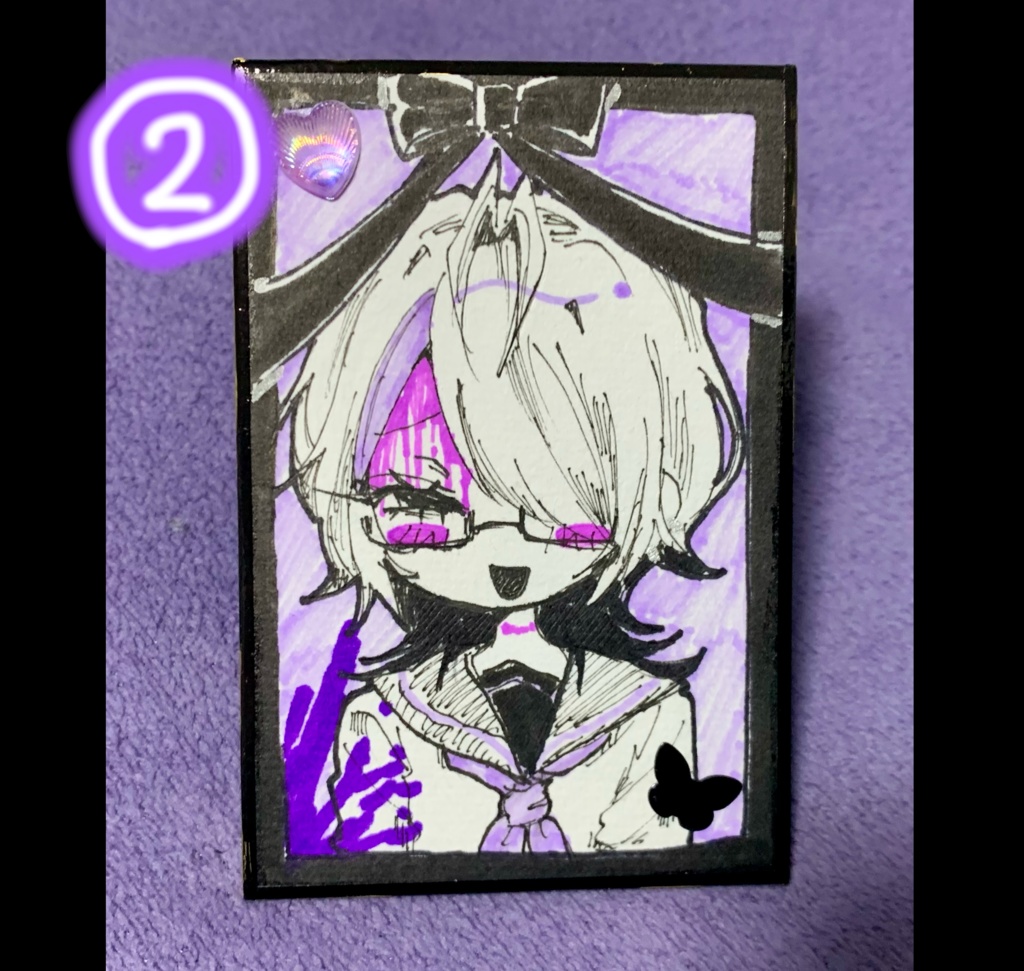 【原画色紙】かるたサイズ色紙2種