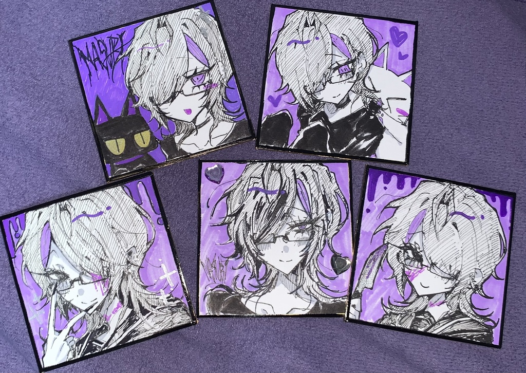 【原画色紙】豆色紙５種