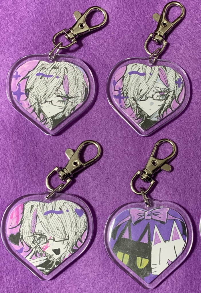 複製原画ハートキーホルダー