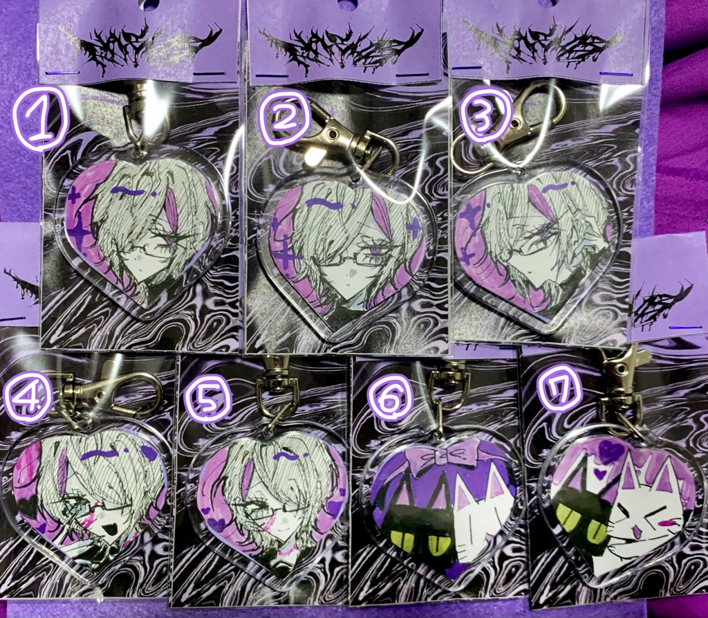 複製原画ハートキーホルダー