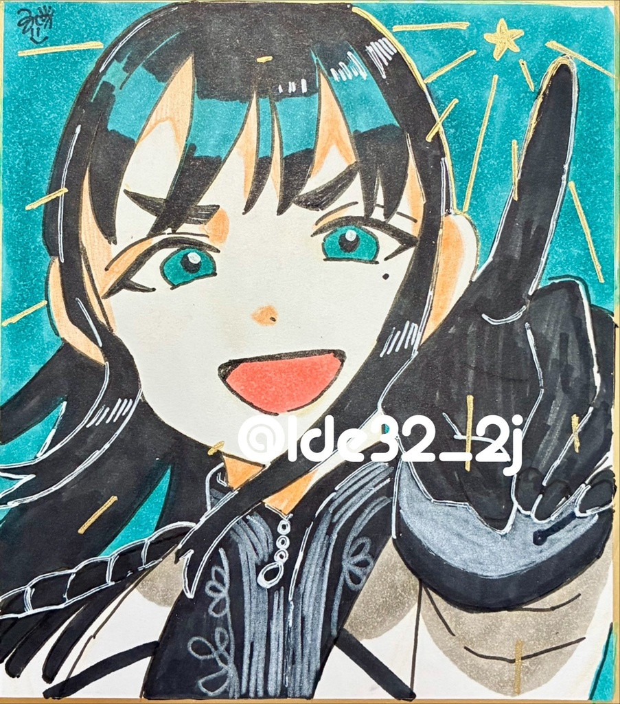 ミニ色紙 雨夜燕