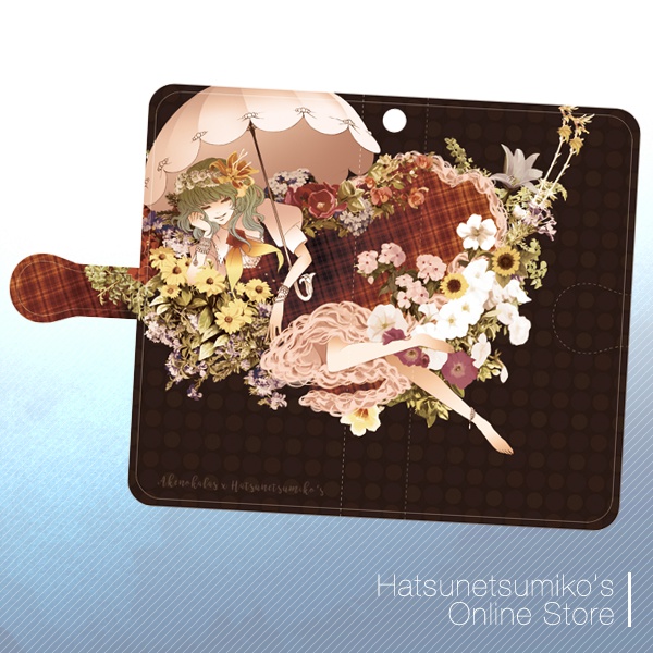 《android/iPhone6Plus》Akenokalas x Hatsunetsumiko's collaboration 汎用手帳型スマートフォンケース(風見幽香)