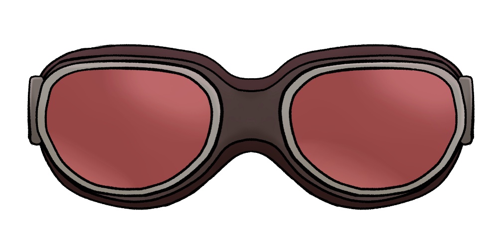 クイルとお揃いゴーグル