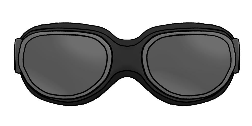 クイルとお揃いゴーグル