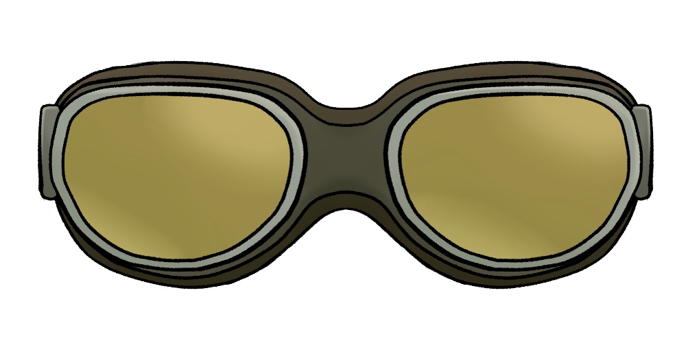 クイルとお揃いゴーグル