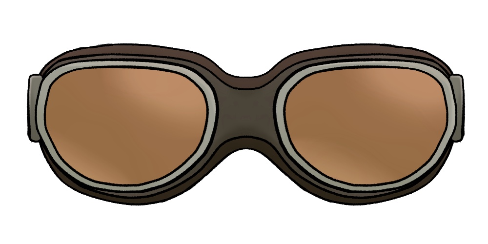 クイルとお揃いゴーグル