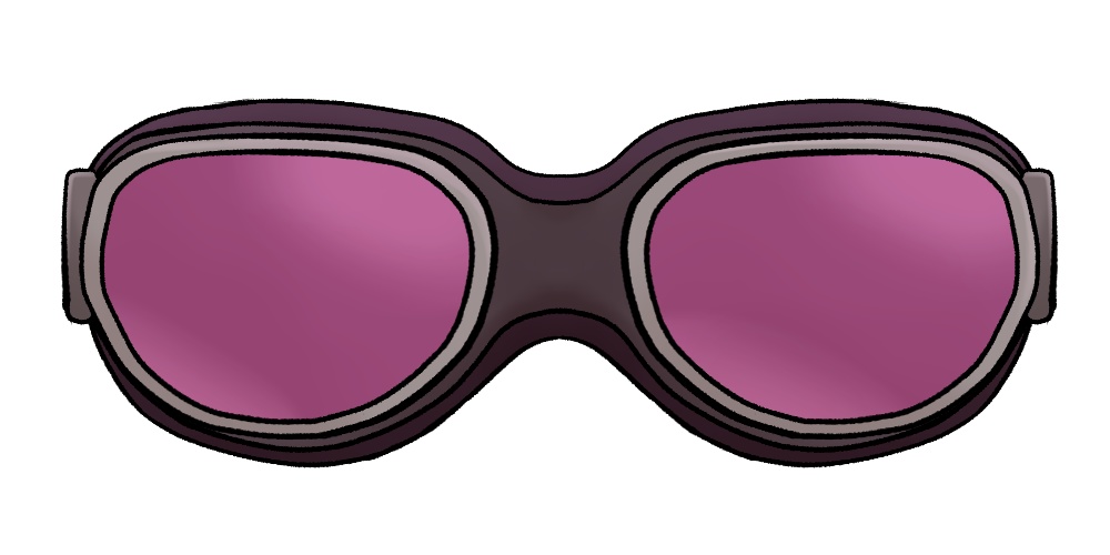 クイルとお揃いゴーグル