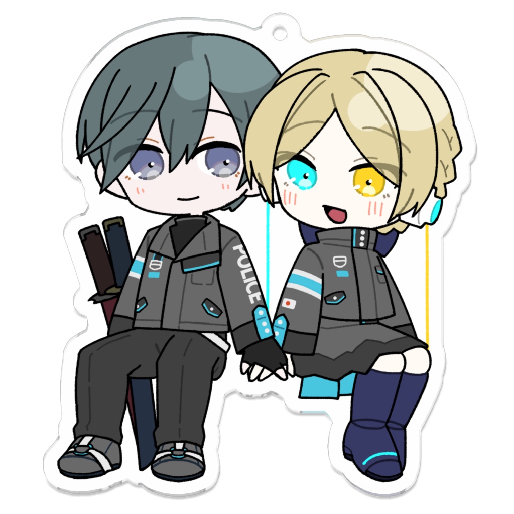 自陣アクリルキーホルダー