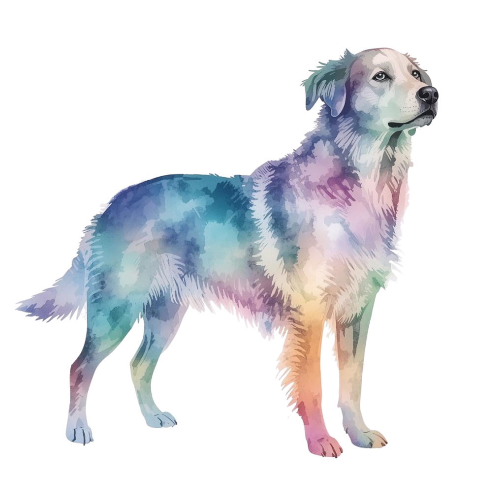 水彩画風オーロラアニマルクリップアート 12点セット(PNG透過)