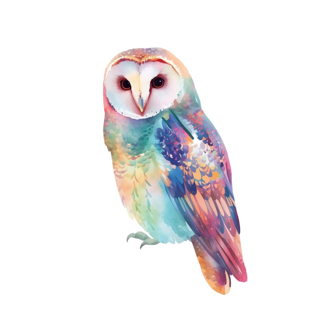 水彩画風オーロラアニマルクリップアート 12点セット(PNG透過)