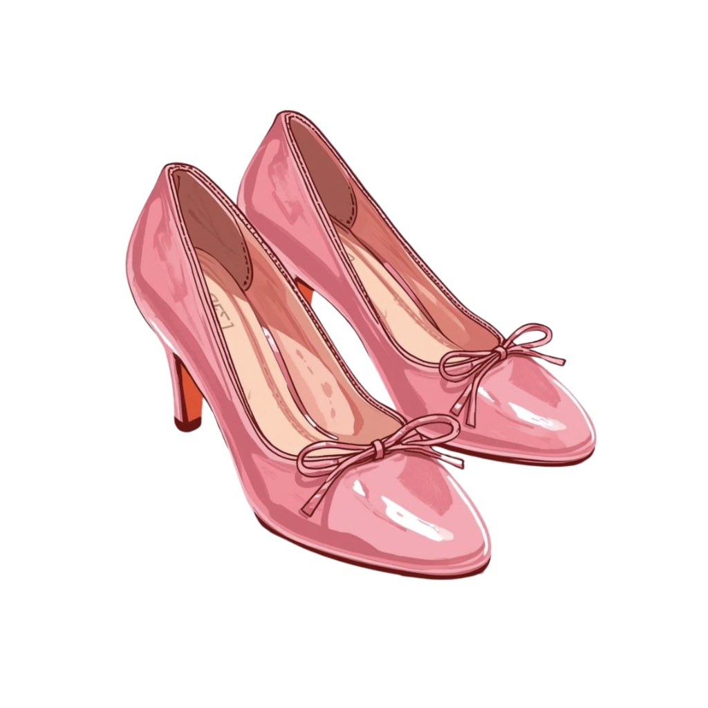 60年代風レトロピンクイラスト|クリップアート15点セット(PNG透過)