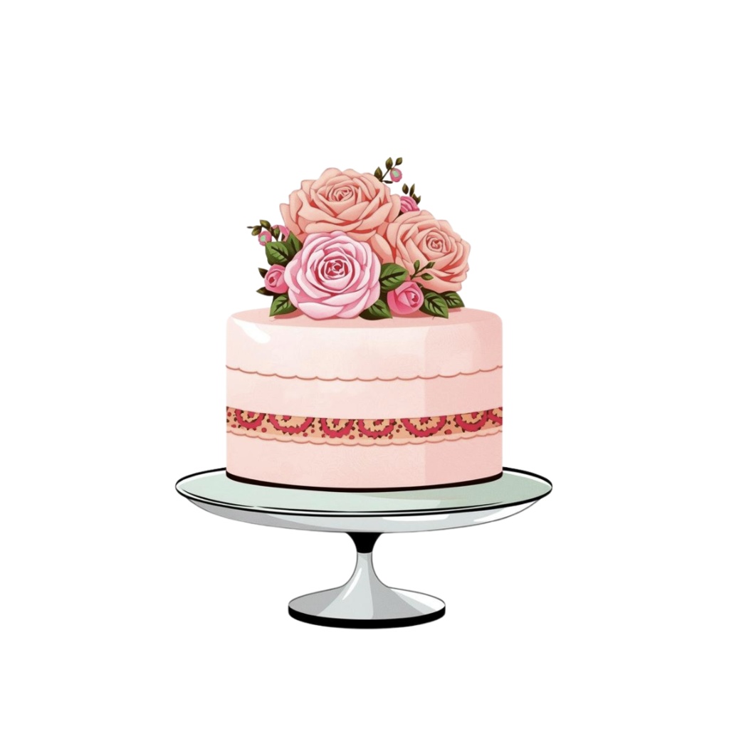 60年代風レトロピンクイラスト|クリップアート15点セット(PNG透過)