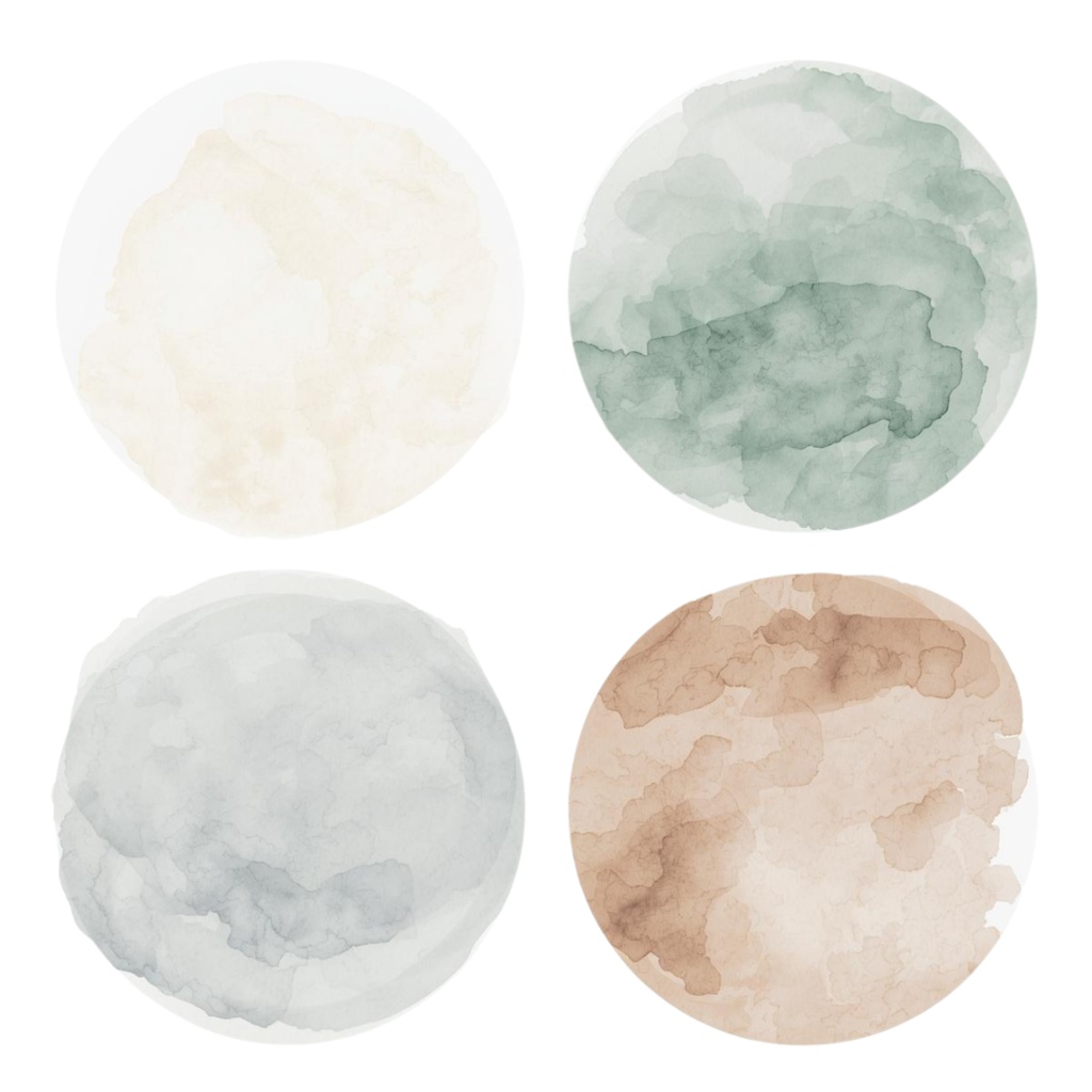 Nordic Bloom|北欧風 お洒落でかわいい水彩クリップアート(PNG透過)