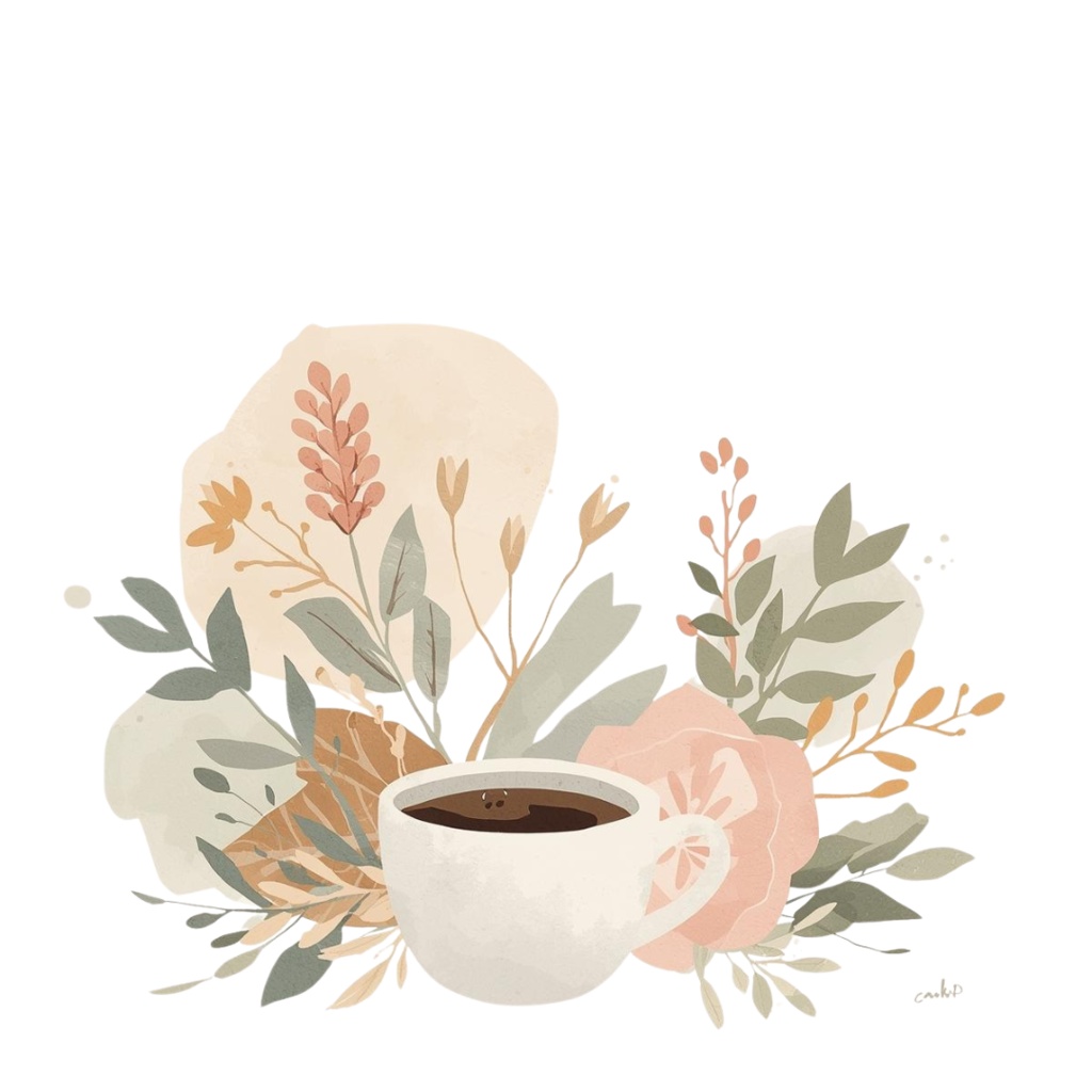 Nordic Bloom|北欧風 お洒落でかわいい水彩クリップアート(PNG透過)