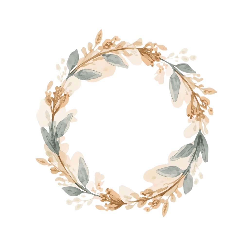 Nordic Bloom|北欧風 お洒落でかわいい水彩クリップアート(PNG透過)