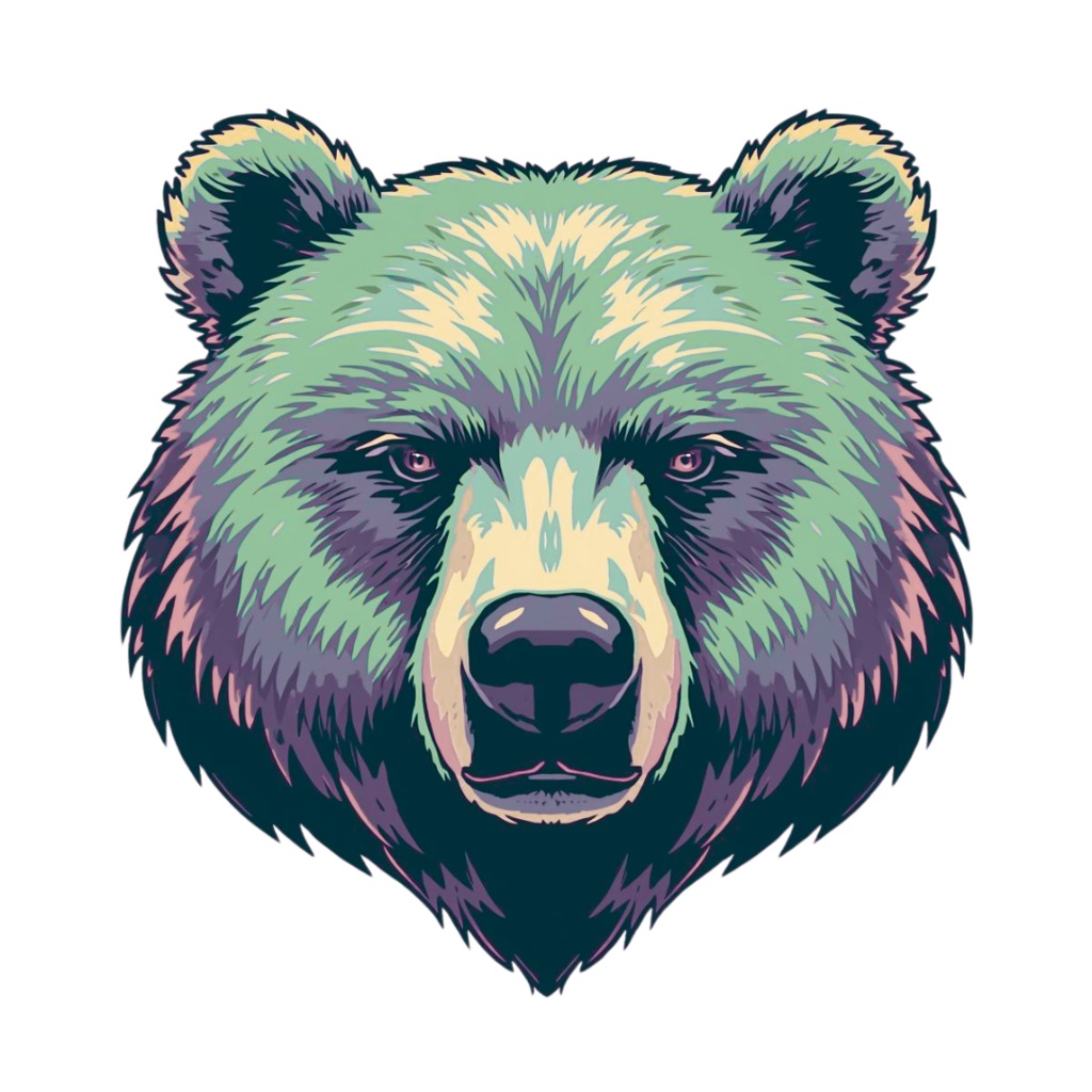 80年代風レトロアメリカン・カラフルクリップアート(PNG透過)