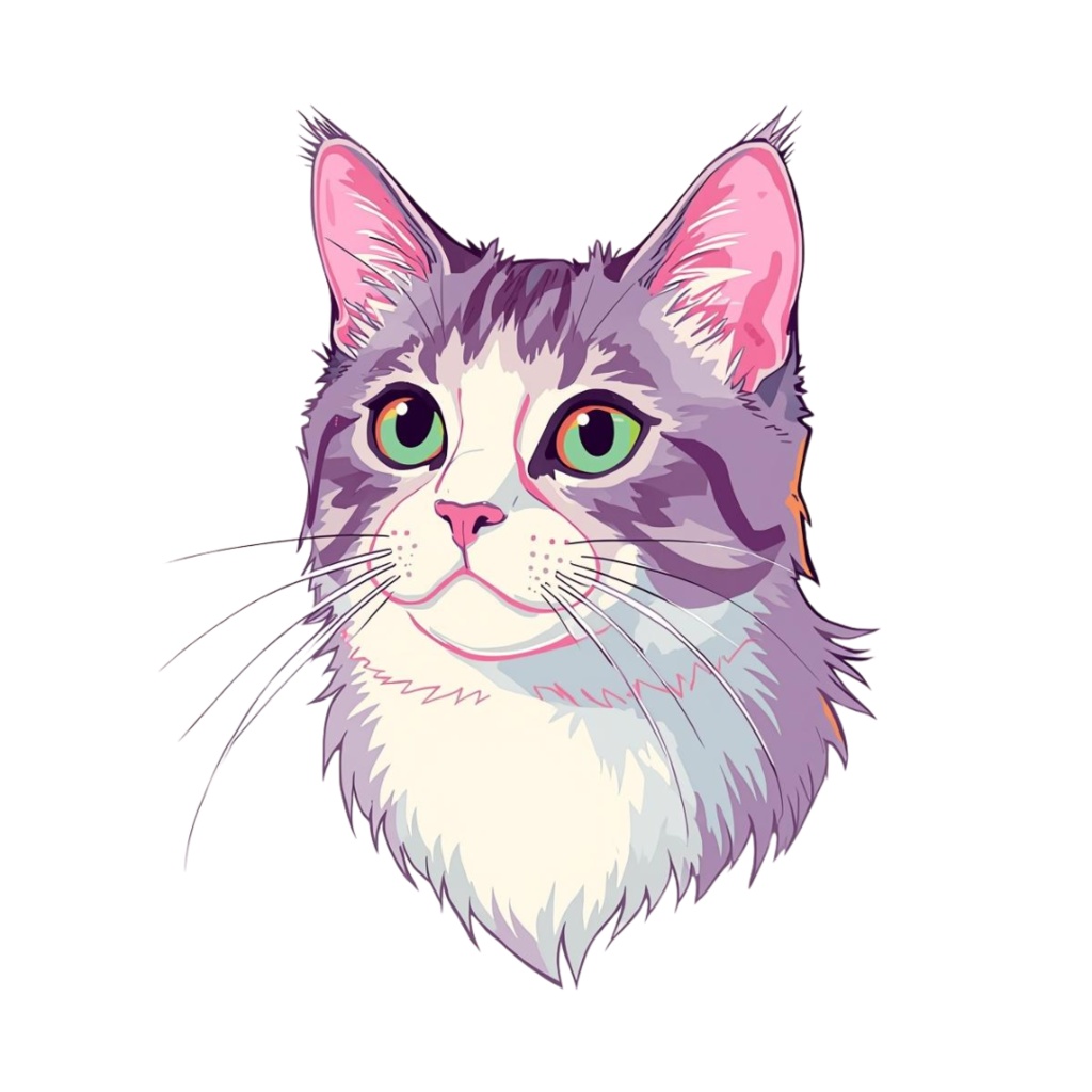 80年代風レトロアメリカン・カラフルクリップアート(PNG透過)