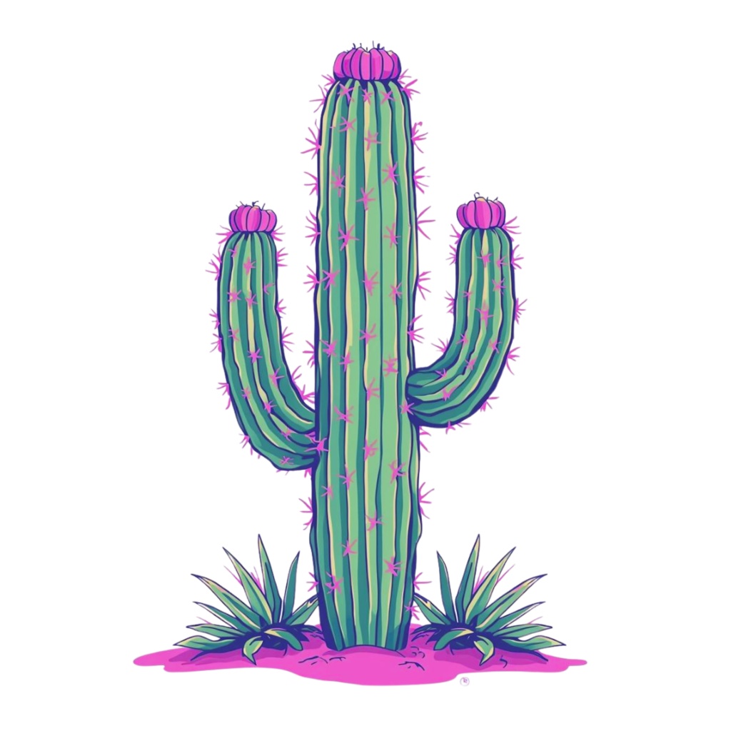 80年代風レトロアメリカン・カラフルクリップアート(PNG透過)