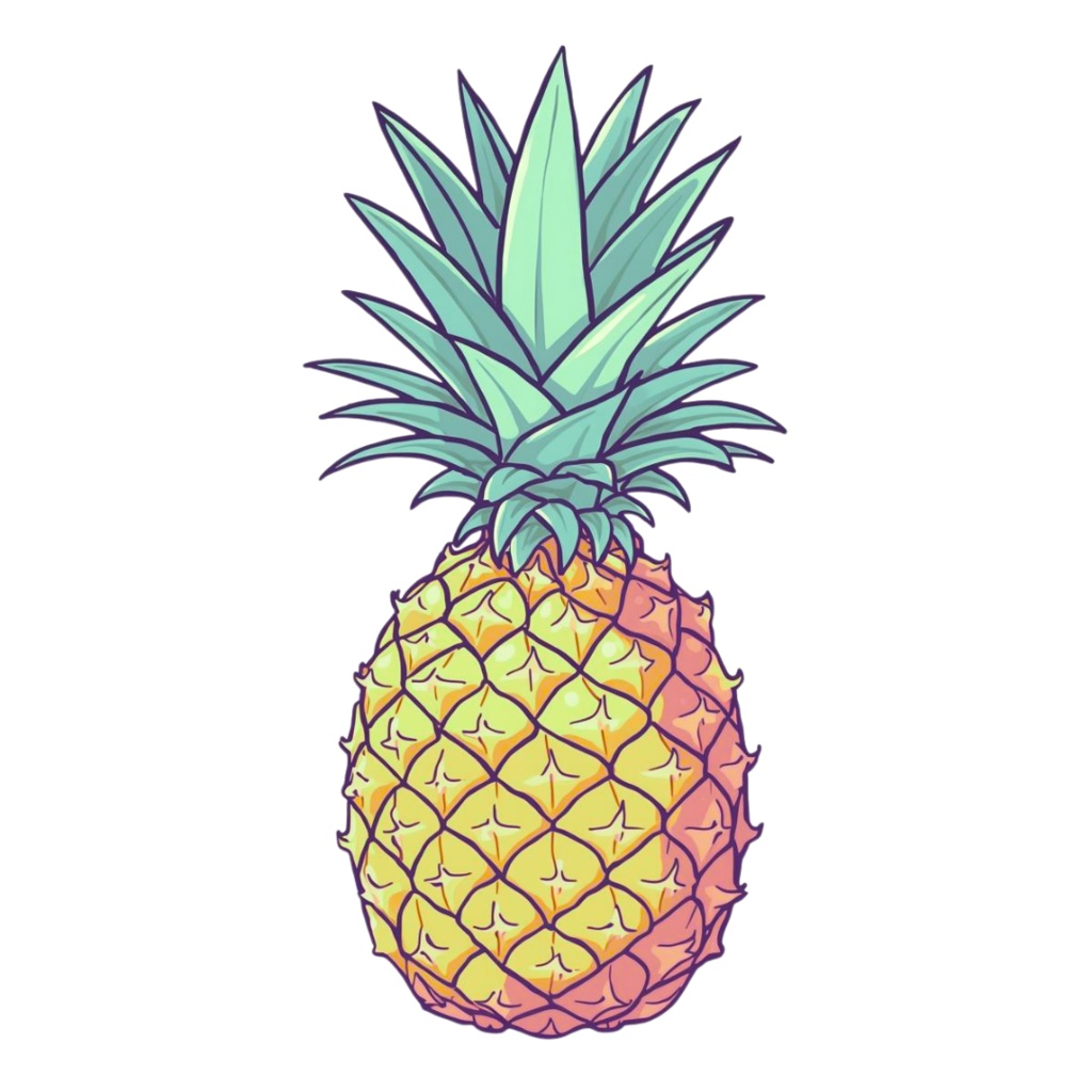 80年代風レトロアメリカン・カラフルクリップアート(PNG透過)