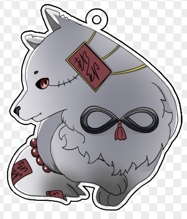 和風オオカミアクリルキーホルダー