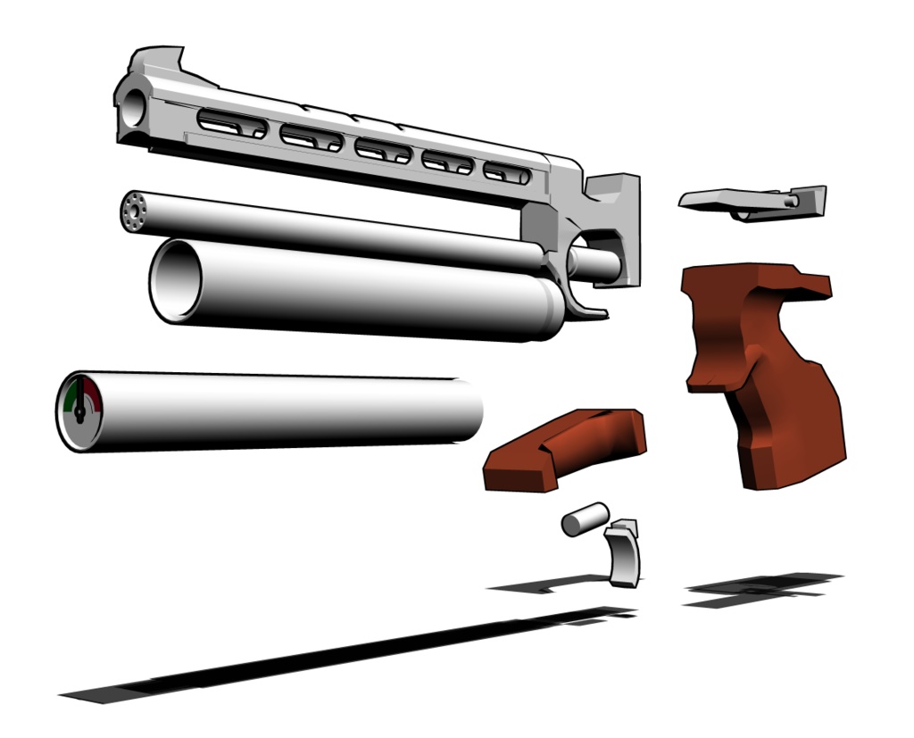 競技用エアガン/無課金おじさんのエアガン風(fbx)