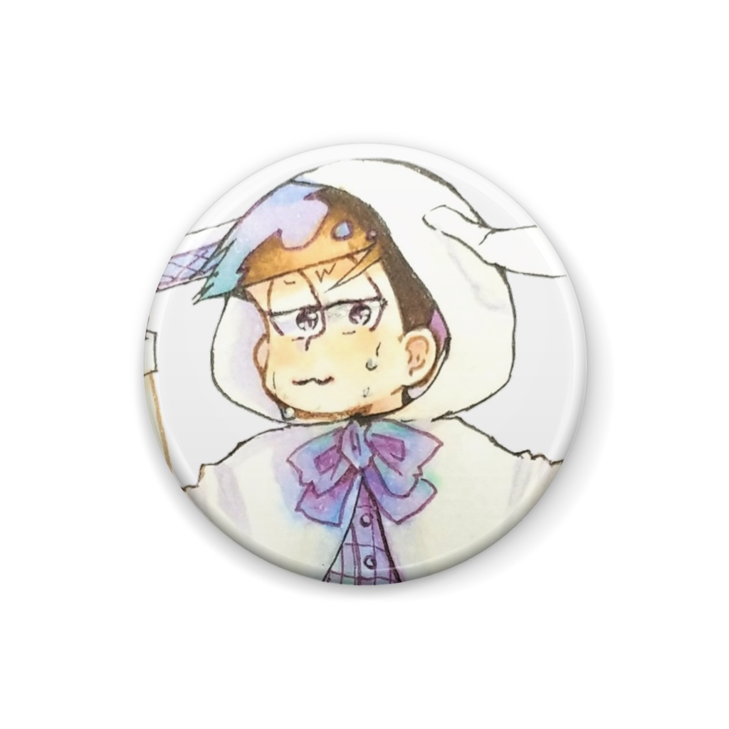 白黒うさぎのイースター  一松  缶バッジ