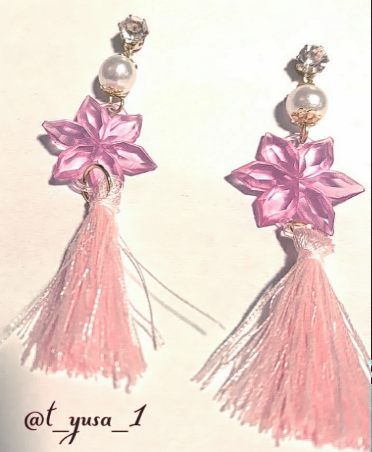 〔Sakura_Gem〕Sakura_Gemタッセルピアス(サクラ)