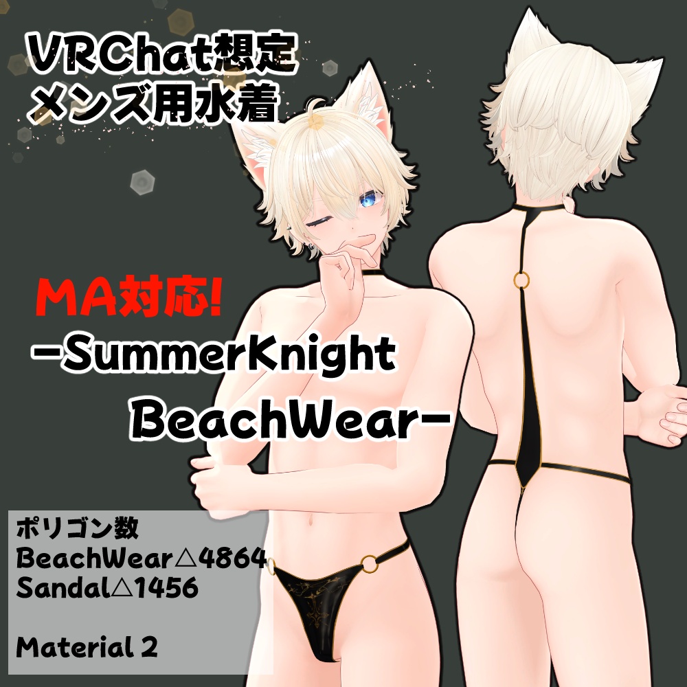 VRChat想定 男性用水着【SummerKnight_BeachWear】